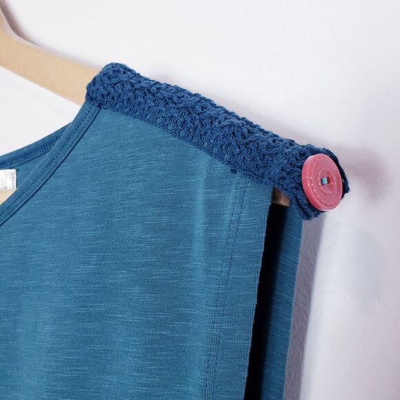 Matilda Jane Sleeveless Knit Two Toned Jersey Knit Dress Blue Green Size S Small - Picture 5 of 5